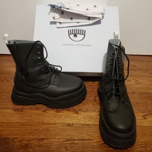 Chiara Ferragni Carry Over Leather Boots NIB NEW sz 40
